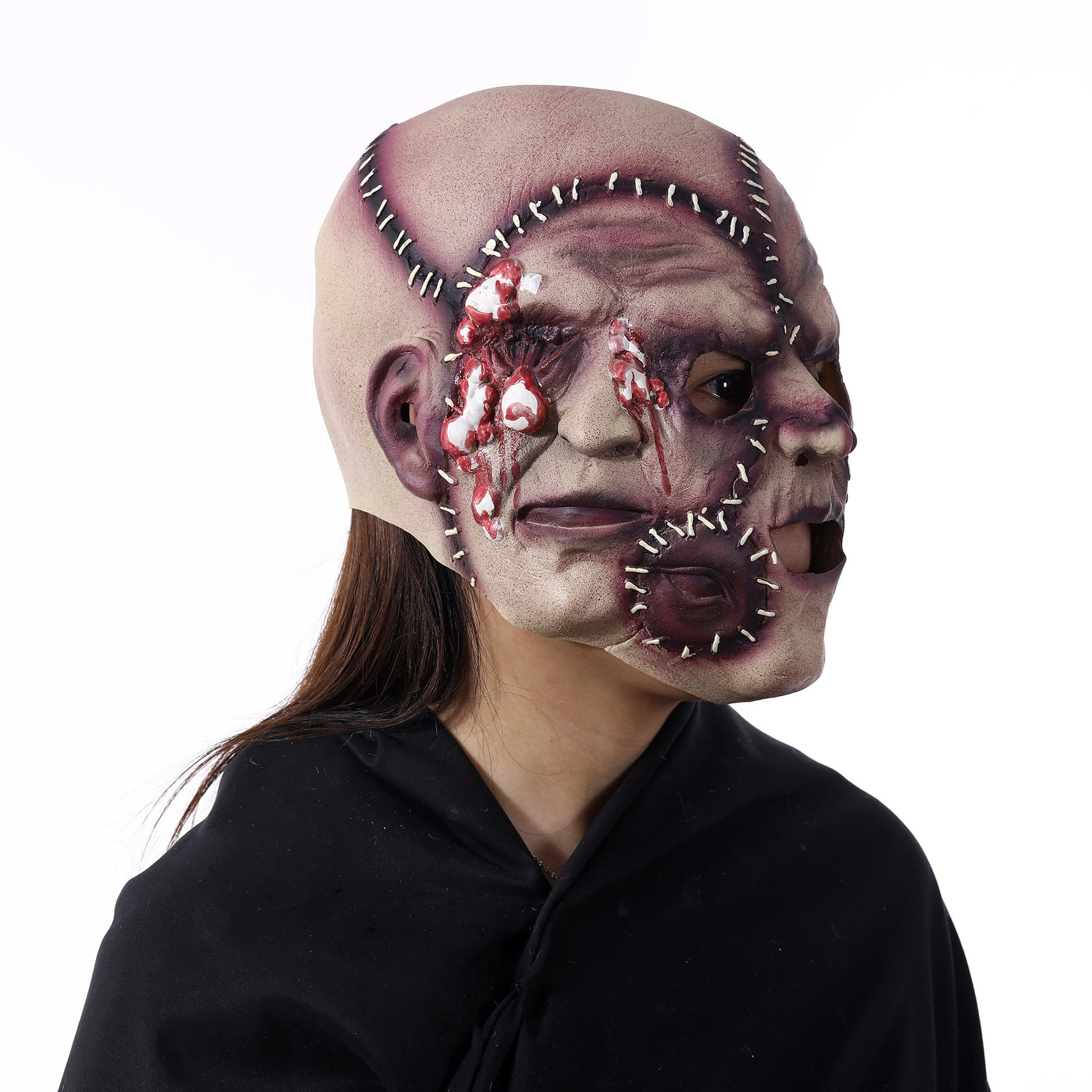 Halloween Three-sided Grimace Horror Mask Cosplay Mask Party Scary Mask Prop — foto 2