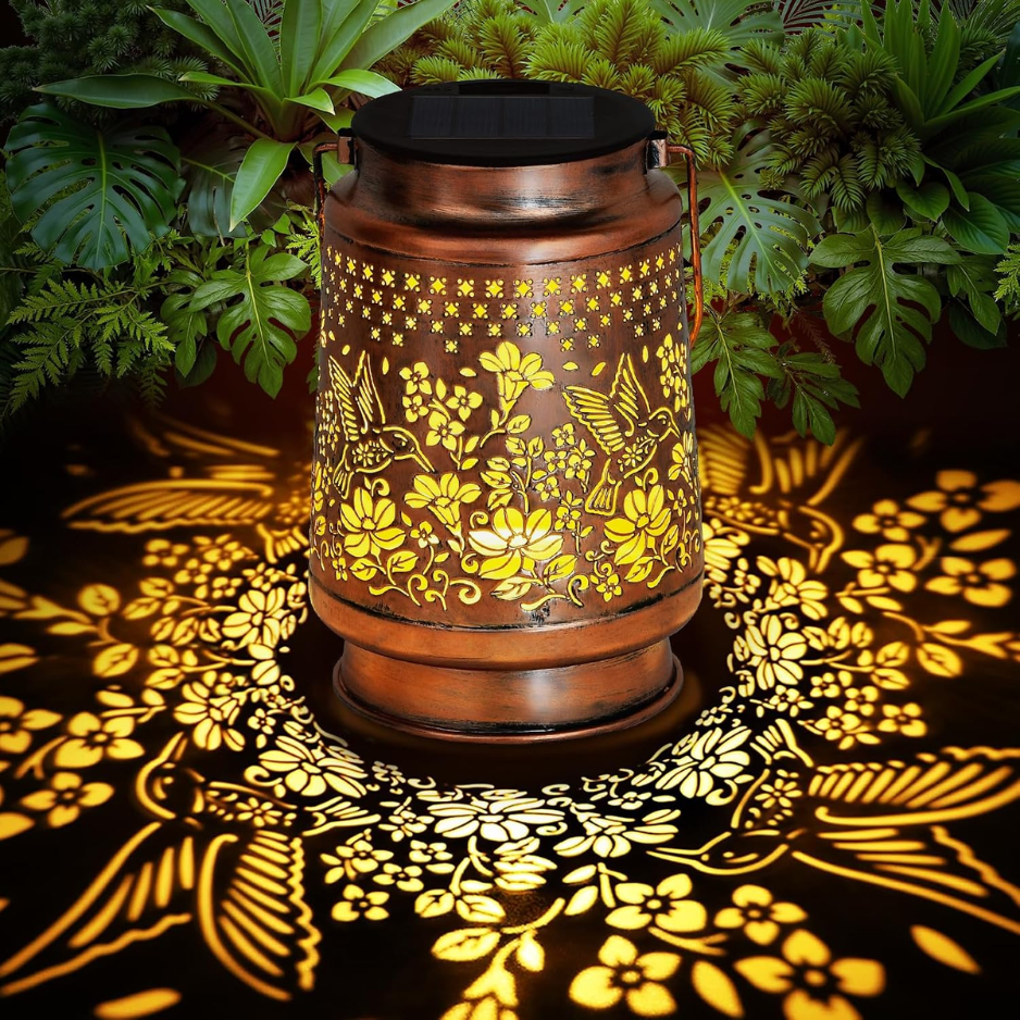 Solar Lantern Outdoor Waterproof Decorations Garden Decor, Christmas Birthday Gifts For Women, Mom, Grandma Decorative Garden