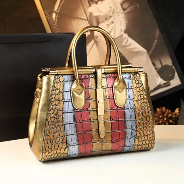 Print Hand Shoulder Bag Vintage Fashion Crossbody Bronze - Shop at LoveMi