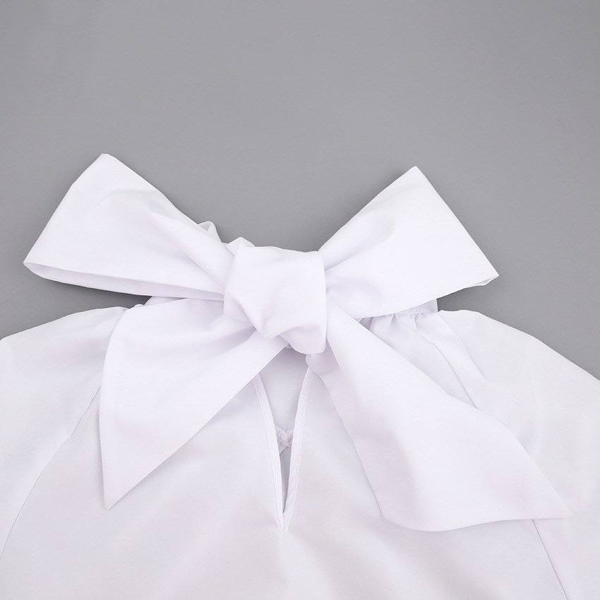 Title 10, Women Bow Tie Shirt French High Collar