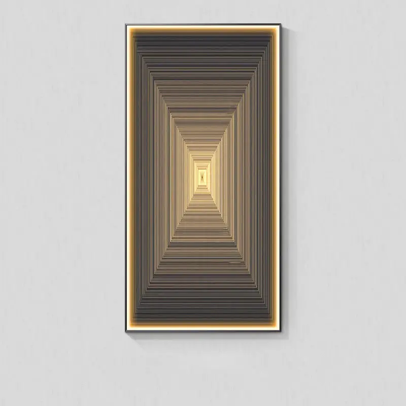 Modern Light Luxury Wall Abstract with Hanging Picture