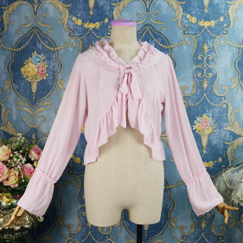 Spring And Autumn Chiffon Cardigan Summer Sunscreen Lace All-match Shirt