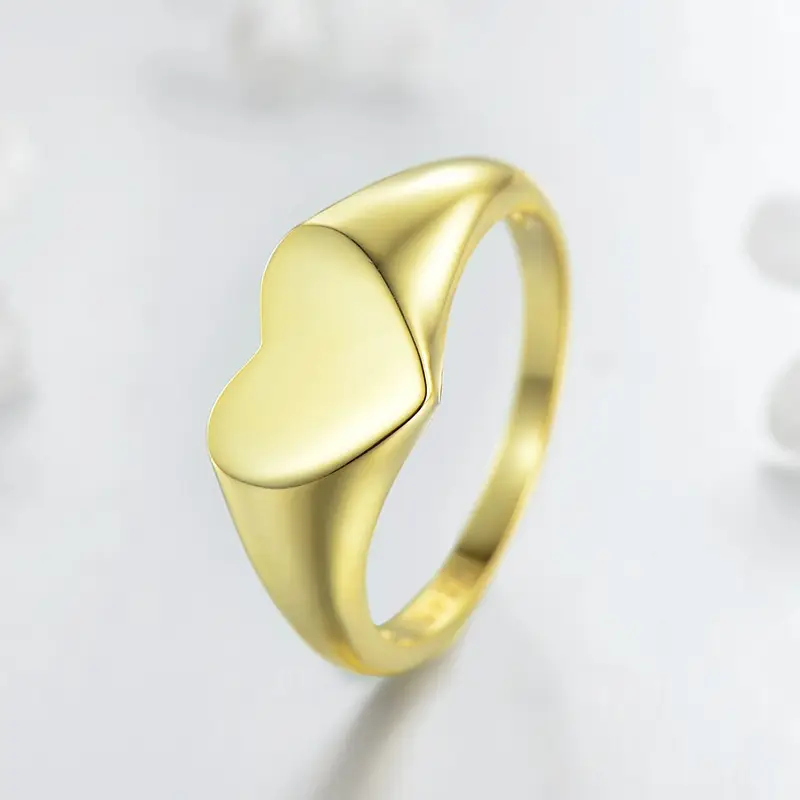 S925 Silver Ring Mirror Love Light Luxury Style