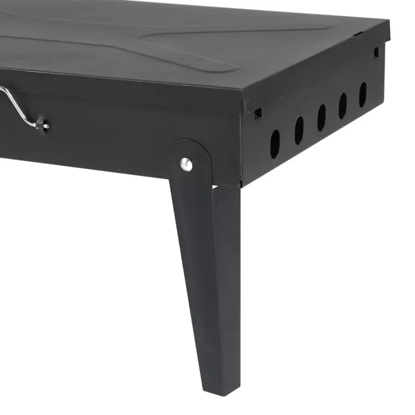 44x27x7cm Portable Square Charcoal Grill Black