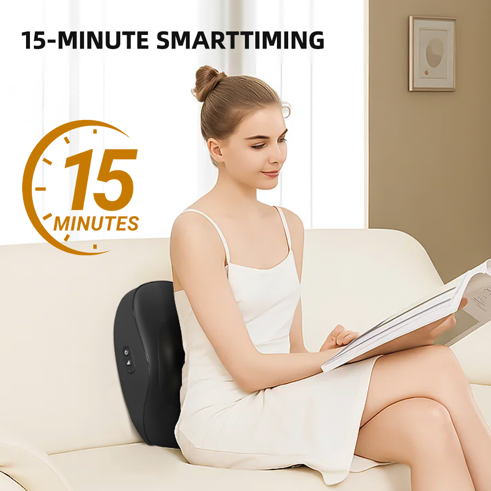 Smart Massage Cushion 3 Speed Multifunction Neck Back Shoulder Massager With Heat Relief Home Office Car Portable Relaxation Gift