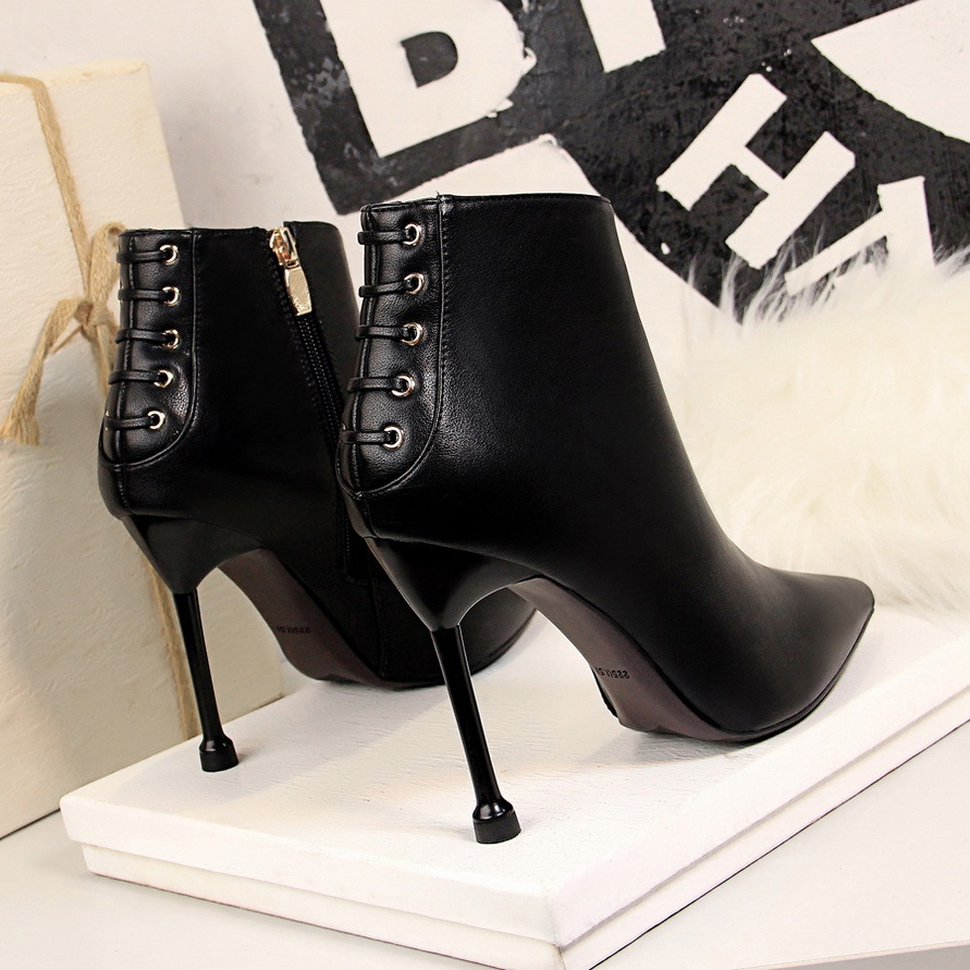 High Heel Pointed Toe Short-tube Women's Boots