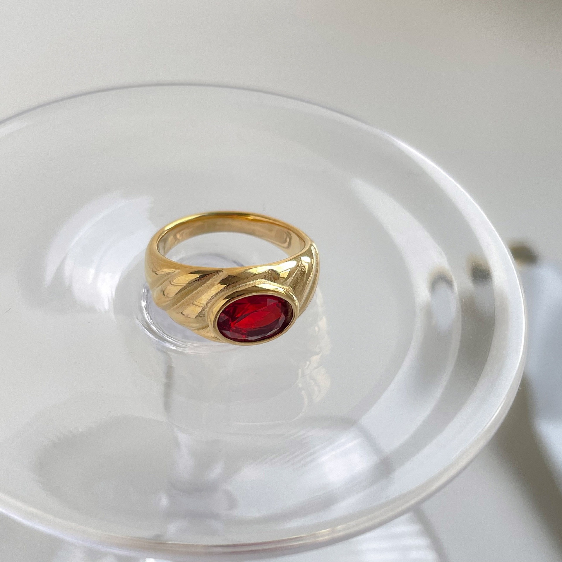 Title 6, Bague en Zircon de couleur à la mode pour femmes