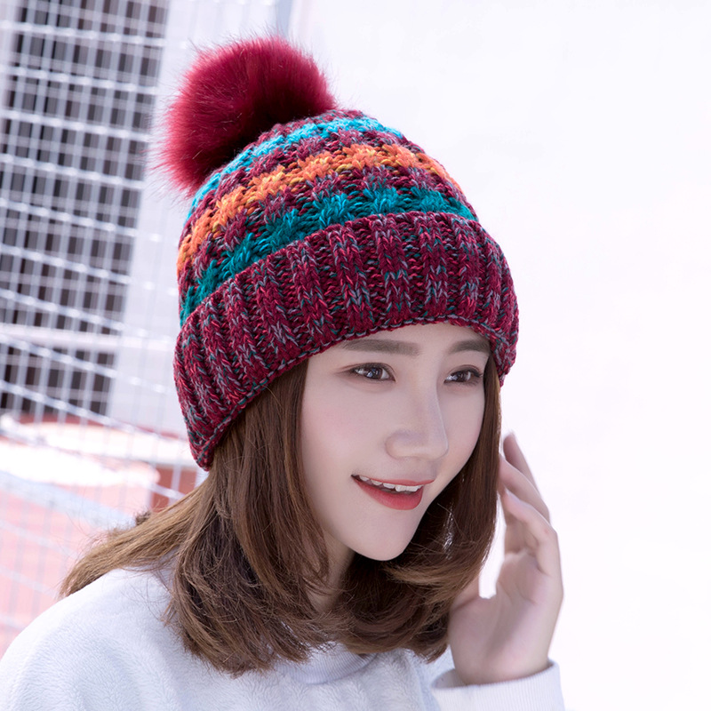 Title 1, Wool ball warm knitted hat