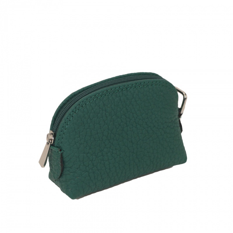 Leather Zippered Coin Wallet