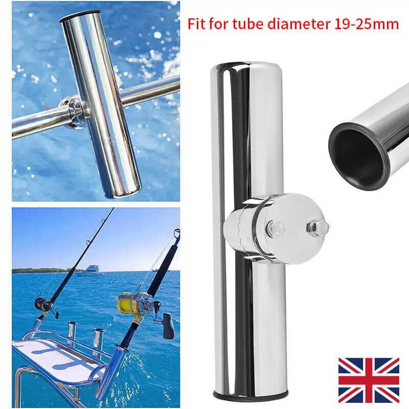 19-25mm Fishing Rod Holder Stainless Steel Rail Mount Rail For Marine Boat UK