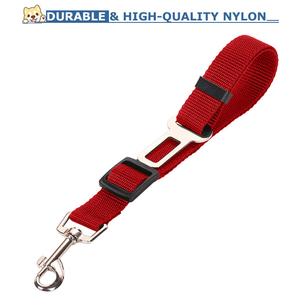 High Quality Durable Pet Cat Dog Vehicle Leash Nylon Adjustable Car Seat Dog Safety Belt Pet Leashes — view 2 of 7
