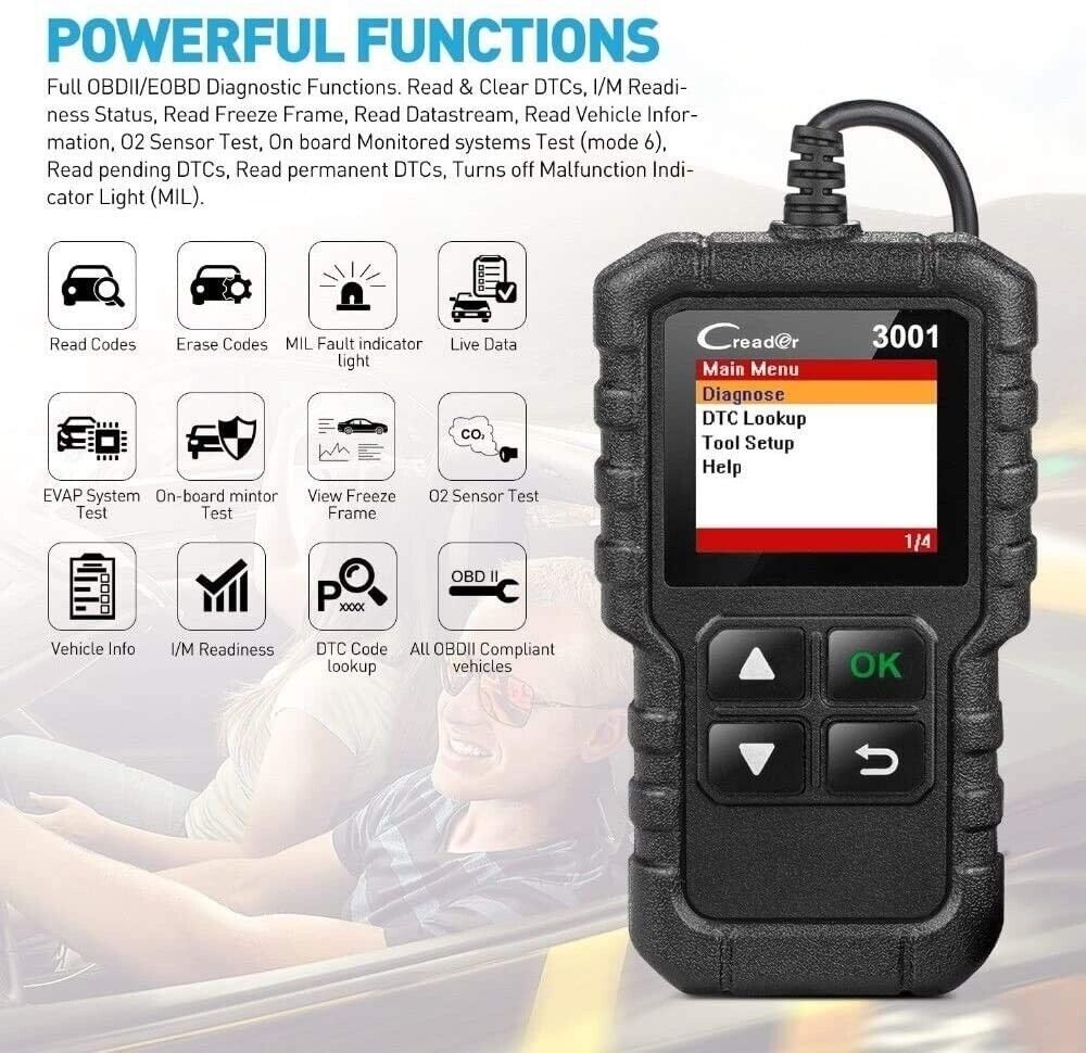 Engine Fault Error Diagnostic Scanner OBD2 Code Reader Reset Tool Multi-Language — image 12