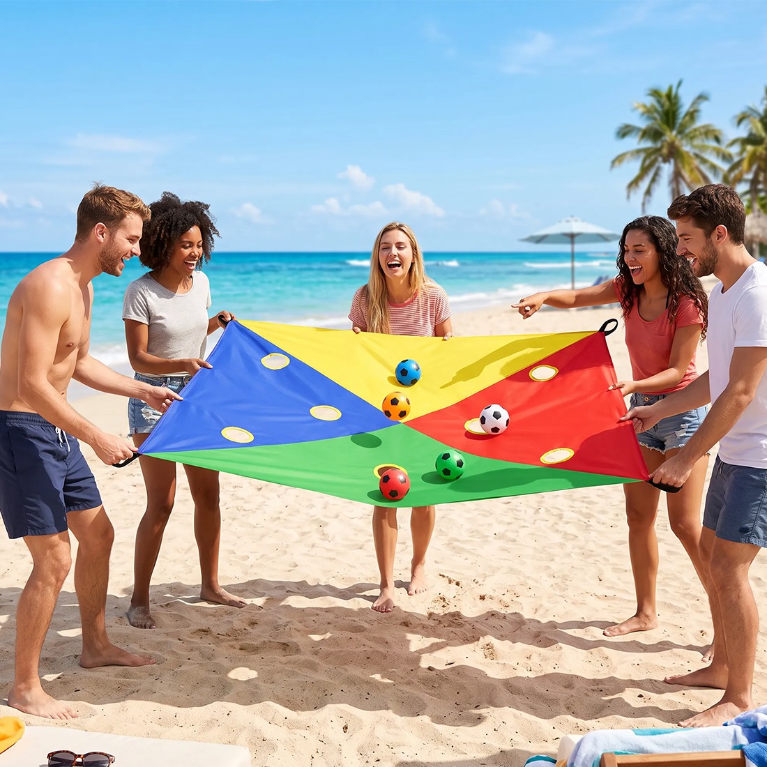 4 Color Cornhole Toss Game Set OutdoorIndoor Party With 6 Random Balls — image 3