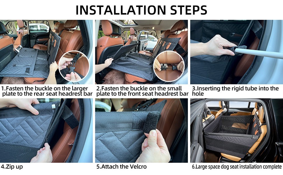 Hard Bottom Dog Cat Car Seat For LargeMedium Pet Booster Back Extender — image 9