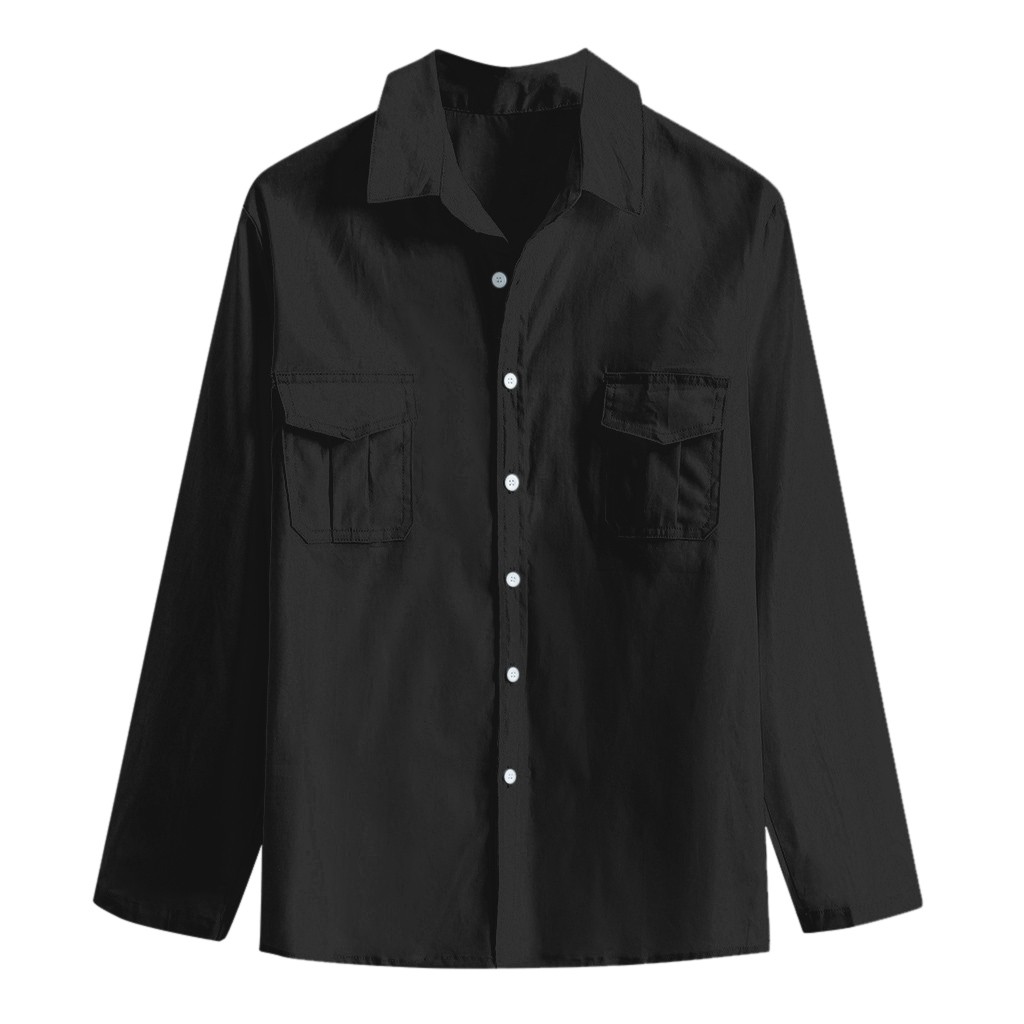 Title 10, Camisa masculina urbana com lapela e personalid...