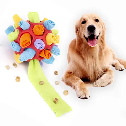 Pet Dog Sniff & Snack Puzzle Ball Snuffle Canine