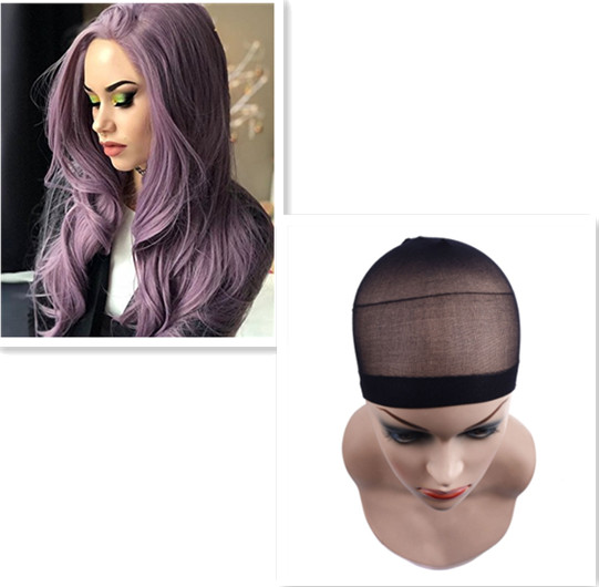 Large wavy long hair wig Purple Set - Shop at LoveMi