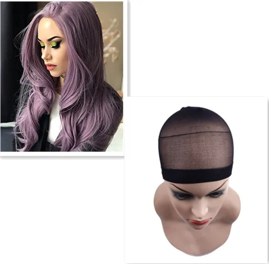 Large wavy long hair wig Purple Set - Shop at LoveMi