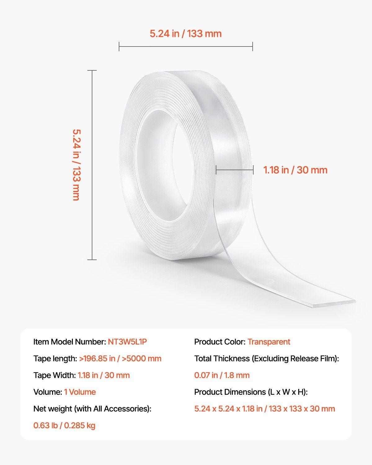 Strong Adhesive, Waterproof, High Temperature Resistant, Long-lasting Double-sided Tape, A Must-have For Home DIY And Office Use. 10