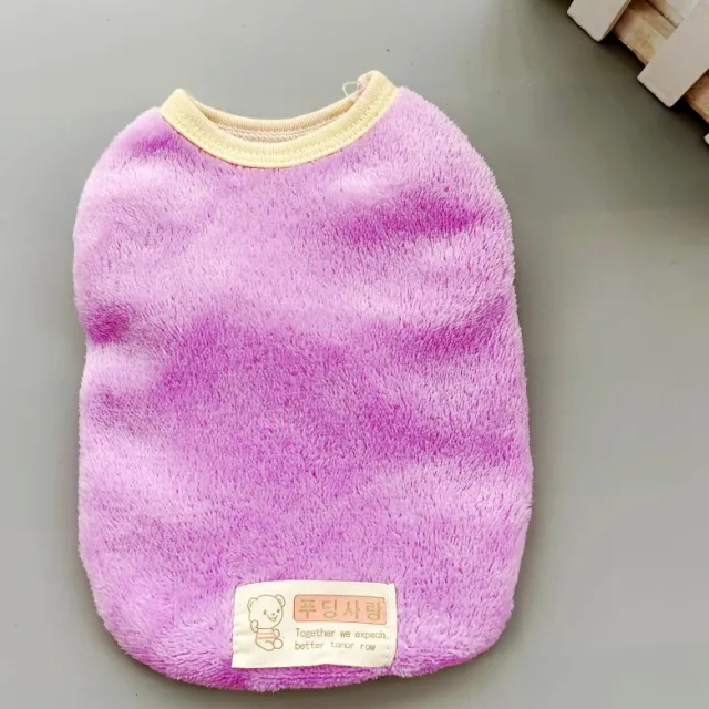 Simple Labeling Double sided Flannel Clothes Purple - Shop at LoveMi