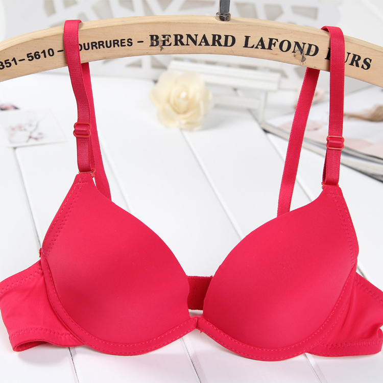 Title 4, Single Breasted Bra Glossy Push Up Thin Adjustable