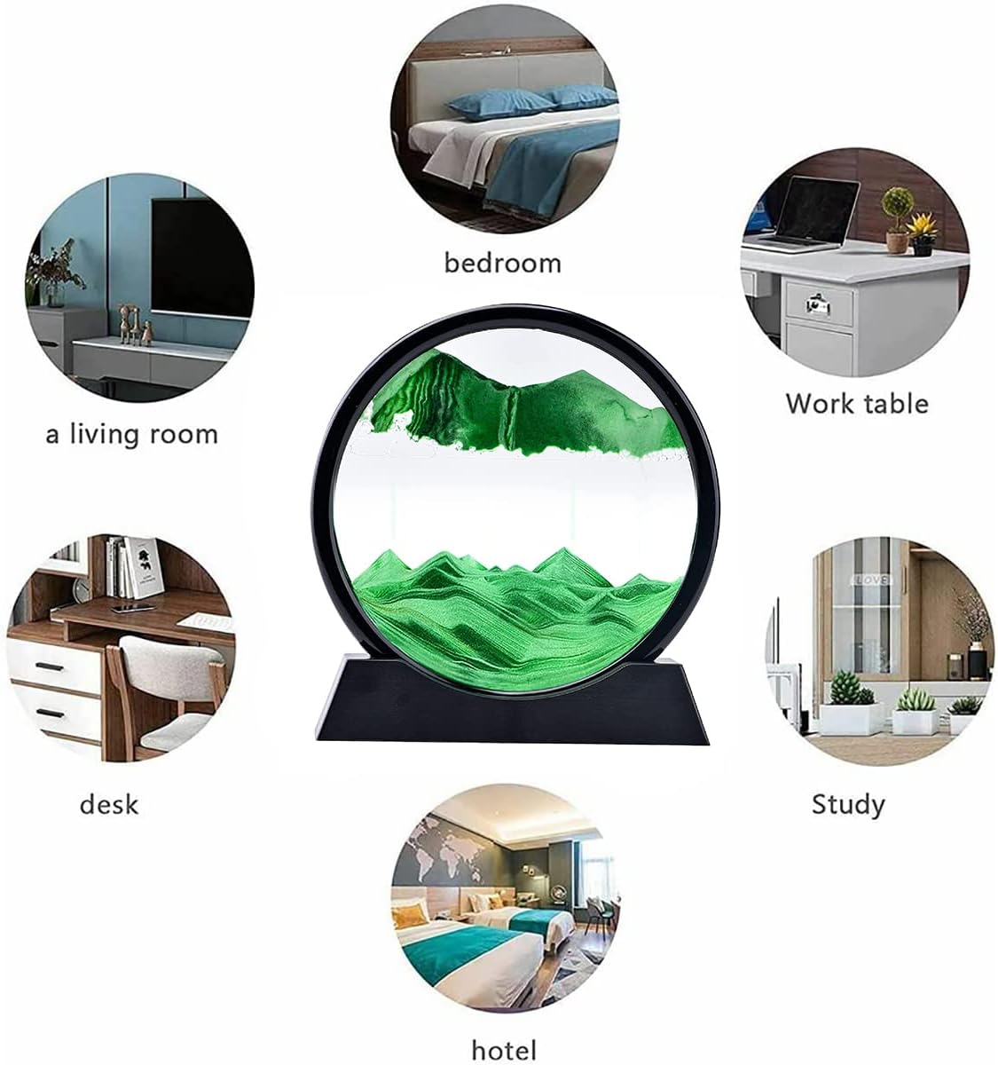 3d Dynamic Sand Art Moving Liquid Motion Picture Round Glass Desk_voghion.com