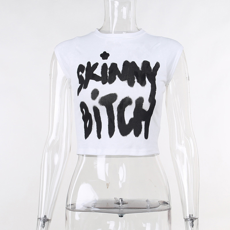 Fashion Printing Versatile Alphabet Printing White - Shop at LoveMi