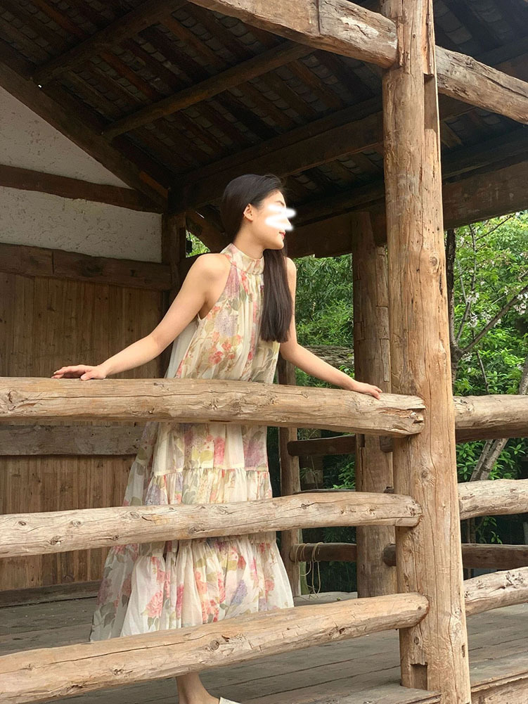Print One-Step Maxi Dress, picture 3 of 5