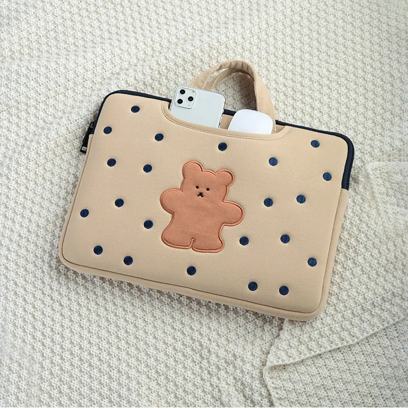 Bear Computer Bag Female Portable Cute Notebook Liner Bag