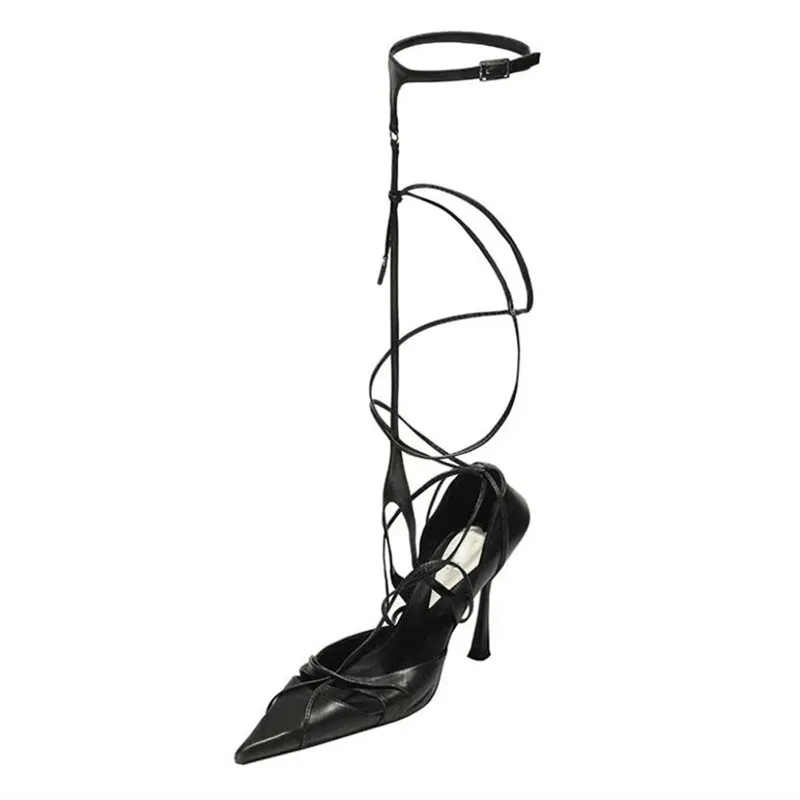 Versatile Buckle High Heel Shoes For Women - Black