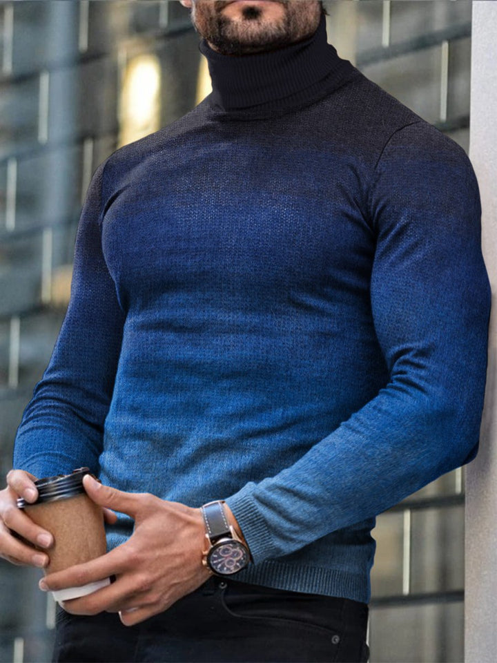 Title 1, Heren lange mouwen turtleneck T-shirt voor herf...