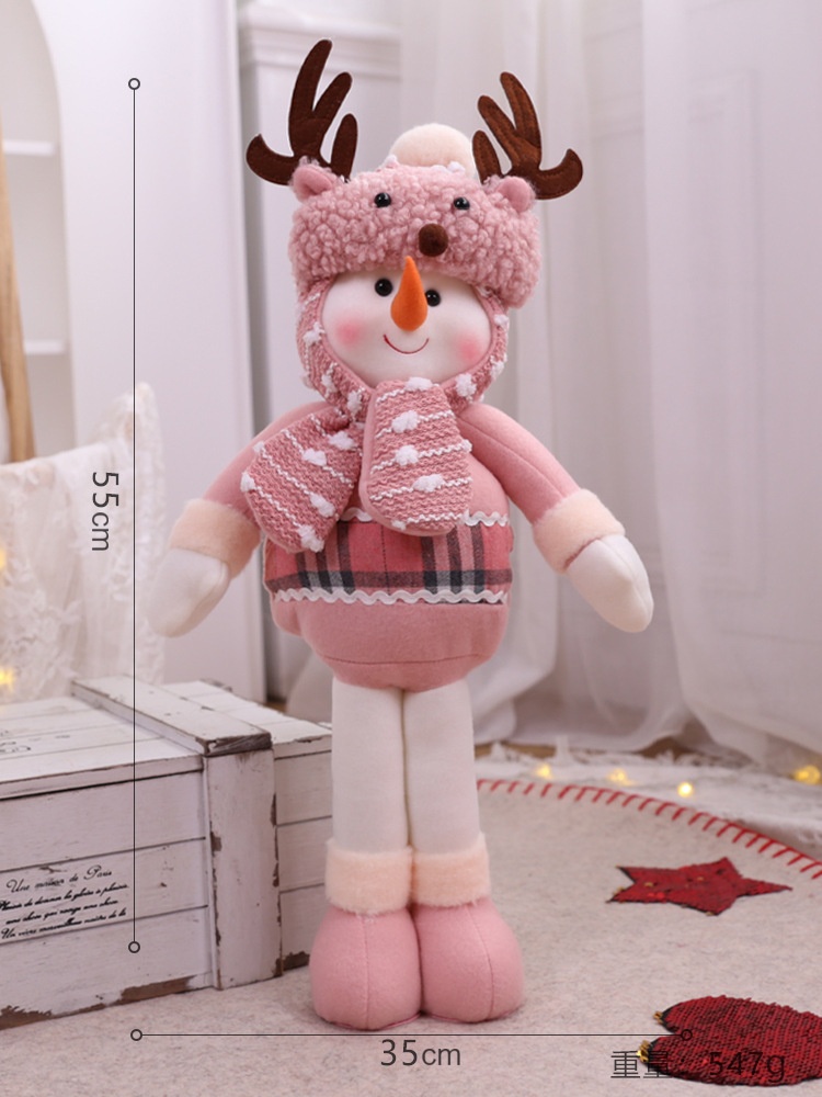 Pink Standing Posture Snowman