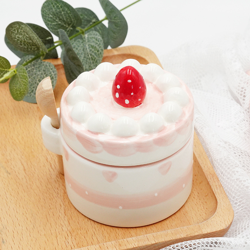 Title 5, Japanese Cute Cake Triangle Plate Ceramic Stitc...