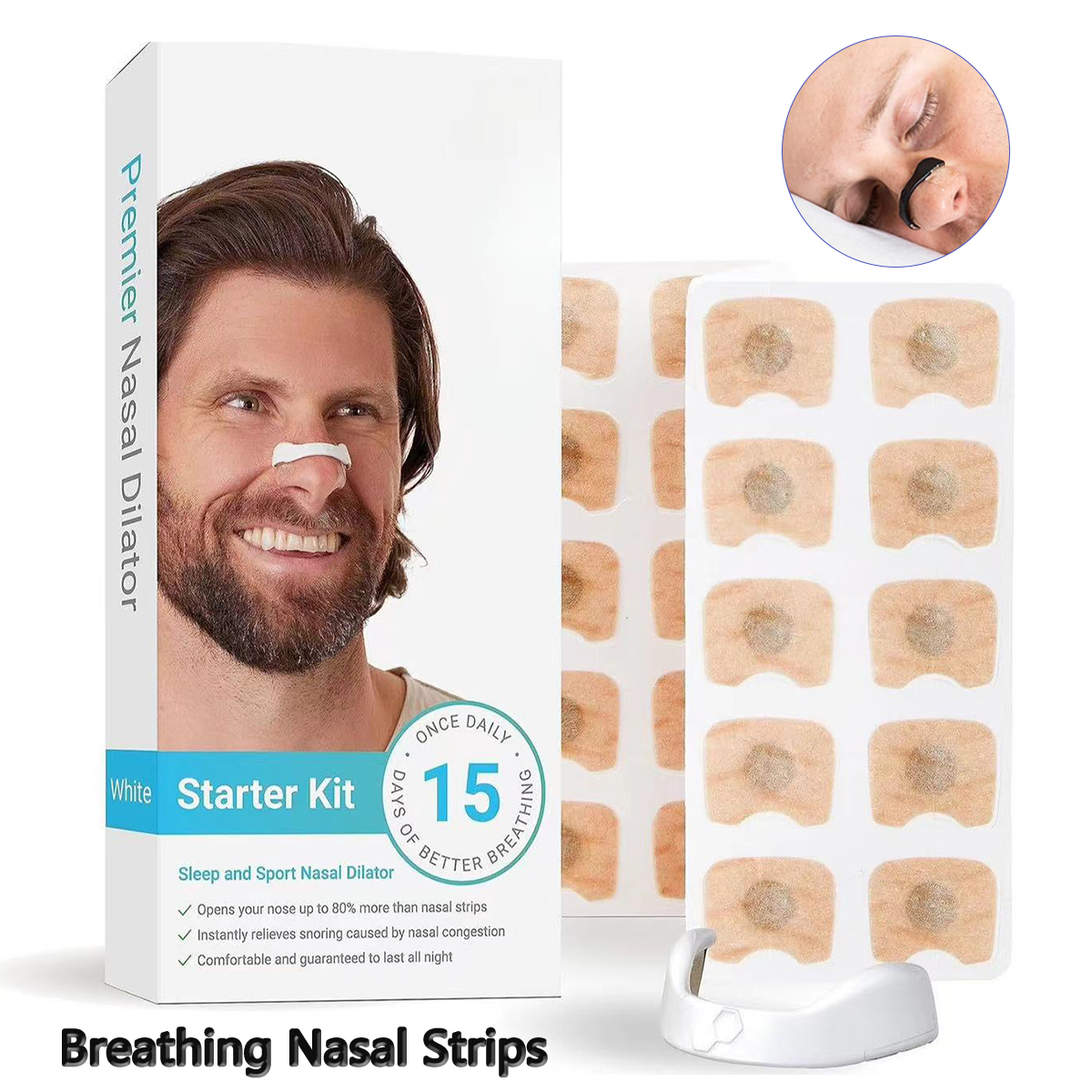 Breathing Nasal Strips Boost Oxygen Intake Stop Snoring Skin Safe Sleeping Aids