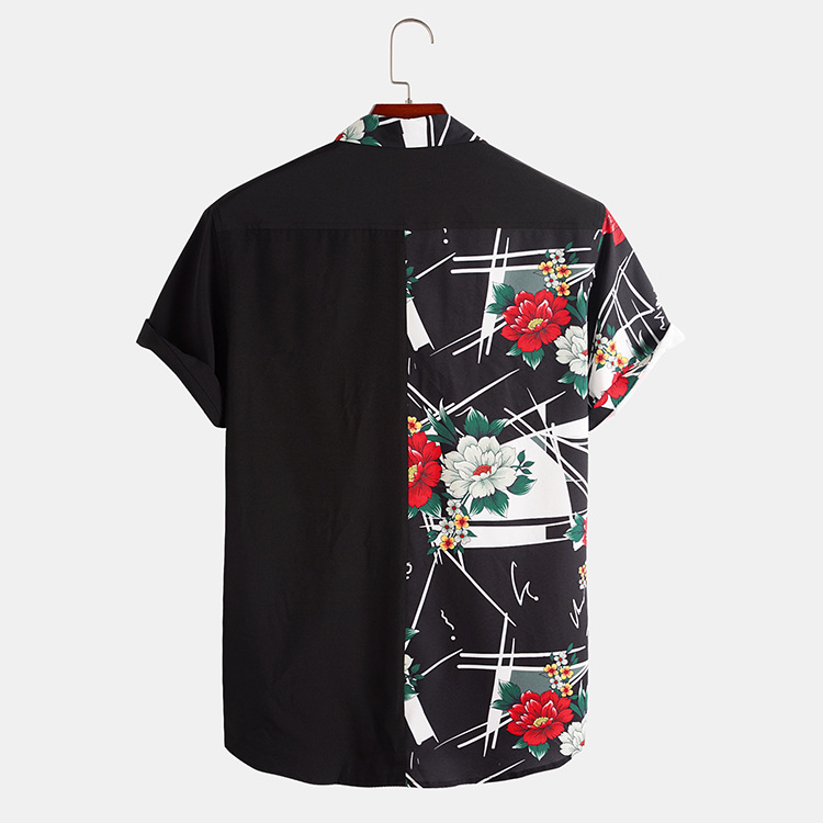 Title 4, Herrenmode Print Revers Kurzarm Top, lässiges H...