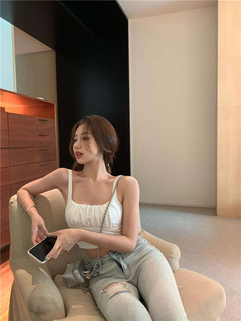 Retro Skinny White Outer Wear And Inner Base Coat