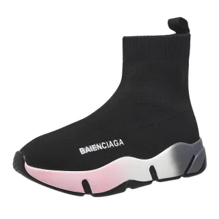 Black Sock Boots For Women Platform Shoes - Pink