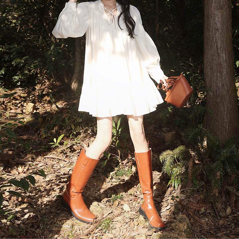 Long Sleeve Tea Break French Dress