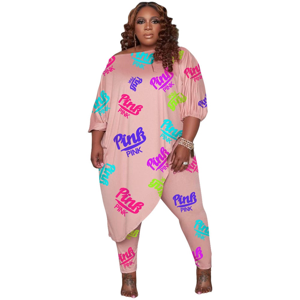 Oose Fashion Print Two-piece Diagonal Shoulder Set