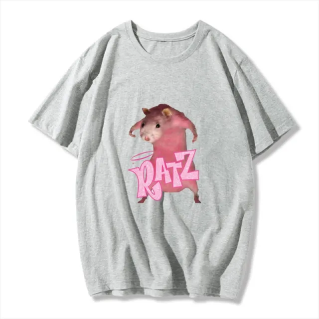 New Gothic Kawaii Print Short Sleeve T shirt Grey - Shop at LoveMi