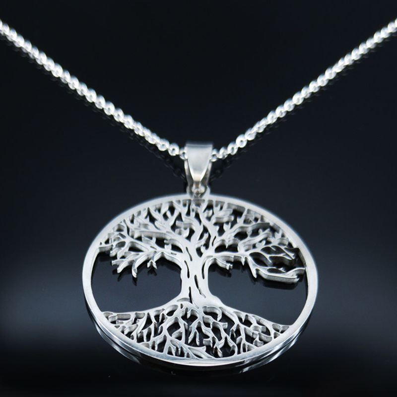 Tree Of Life Stainless Steel Women's Necklace Titanium Steel