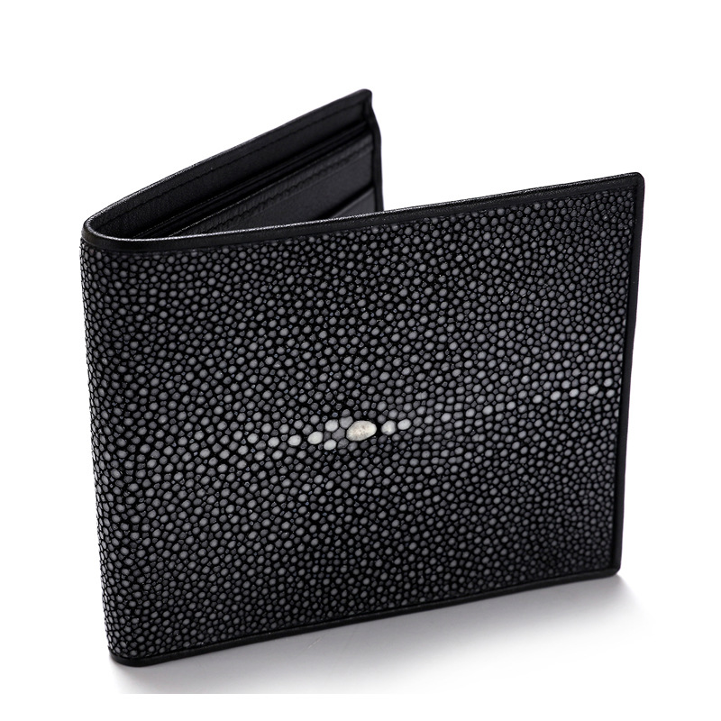 Pearl Fishskin Short Grinding Beads With Cowhide Wallet — foto 6