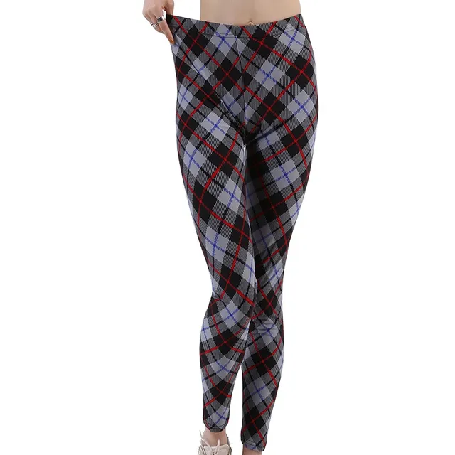 Plaid Leggings Women Sexy Pants Push Up Leggings Fashion F 12 Style - Shop at LoveMi