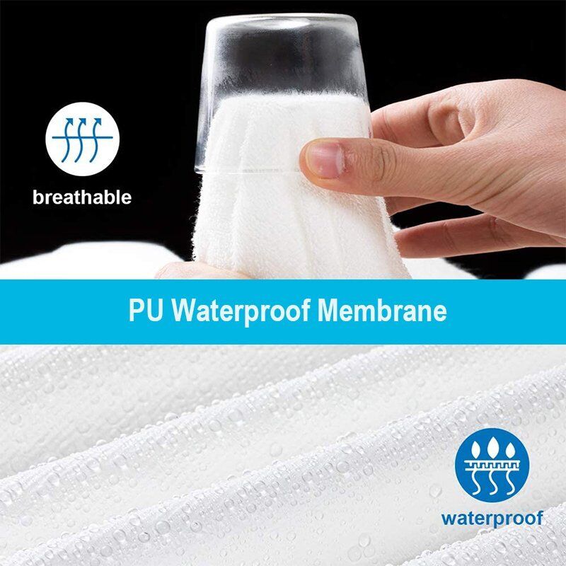 Terry Cotton Fitted Mattress Protector Waterproof Queen Single Double King