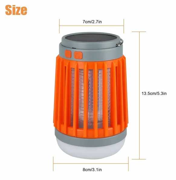 Solar USB Mosquito Killer Light Electronic Fly Bug Insect Zapper Trap Pest Lamp - Image 1