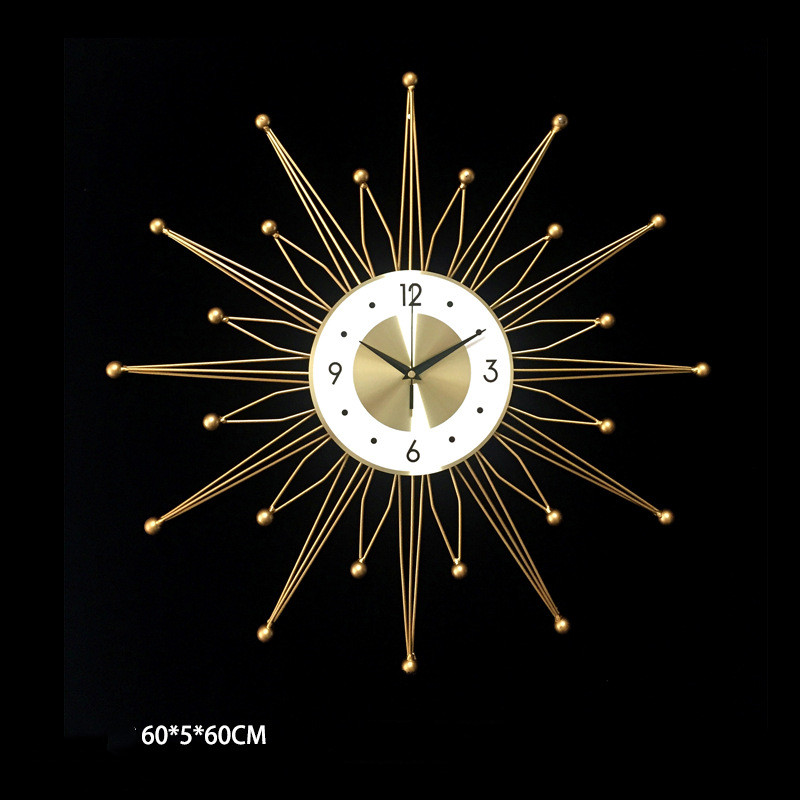 Wrought Iron Wall Clock, Flower Shape, picture 4 of 5