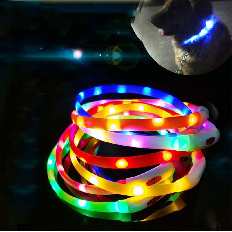 Collier Lumineux en Silicone pour Chien LED