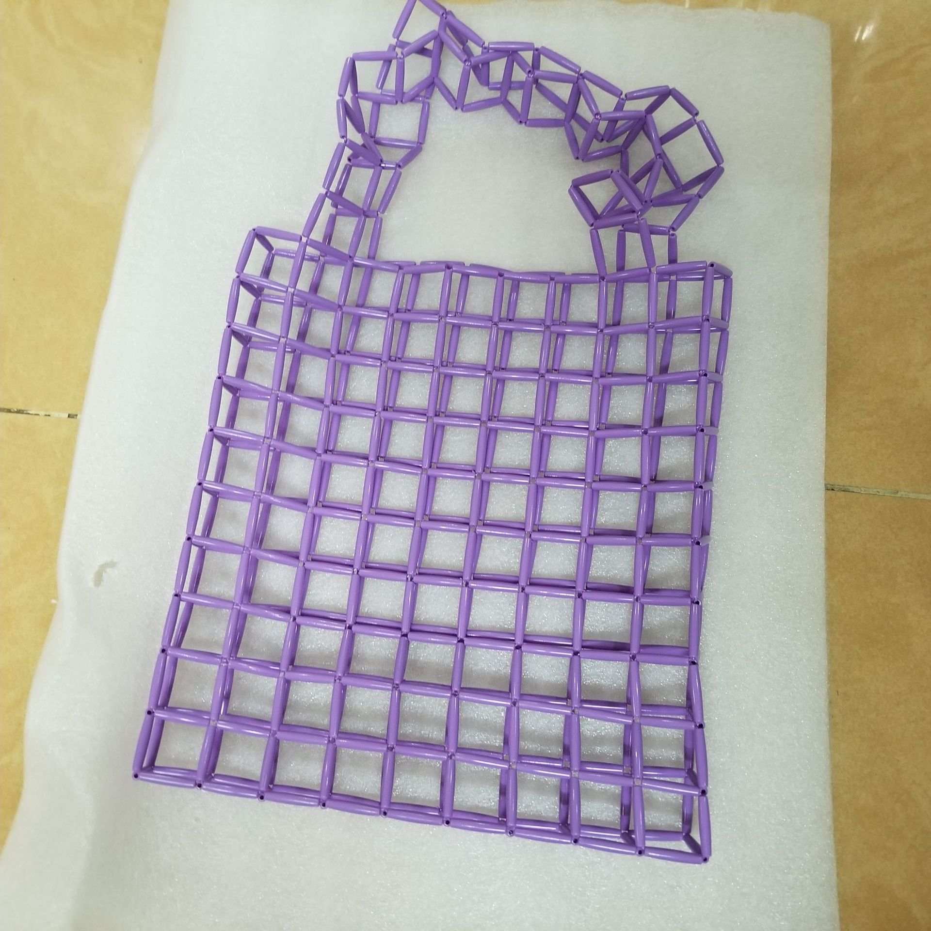 Pure Color Acrylic Square Bag Casual Clutch Shoulder Bag