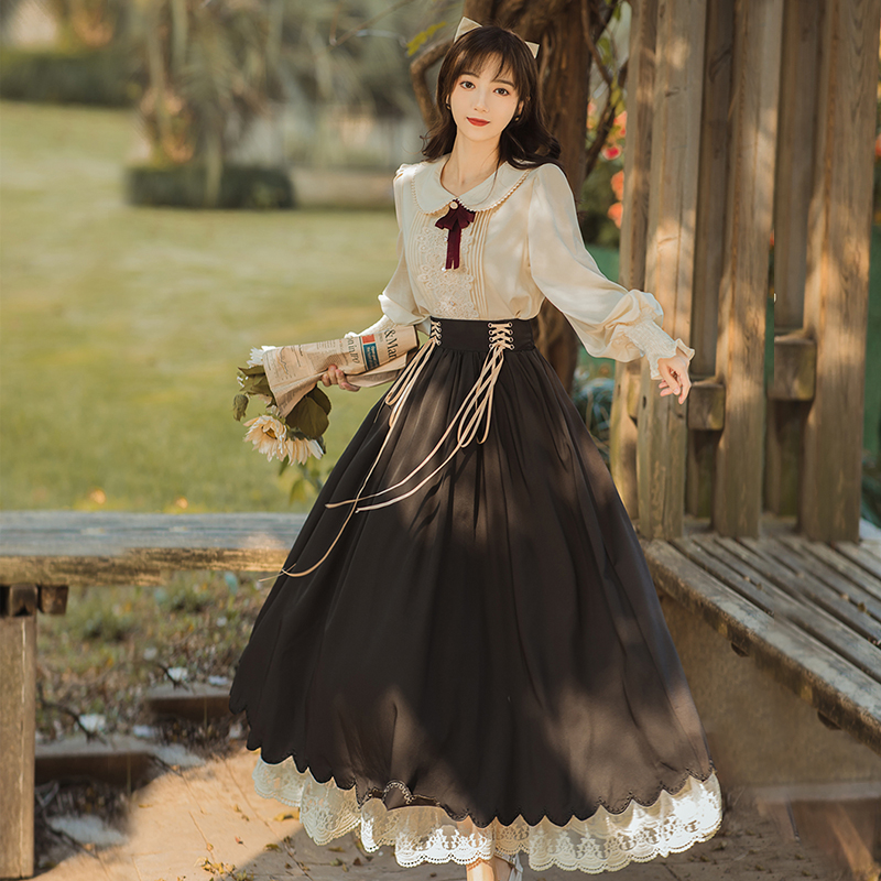 Embroidered A-Line Long Dress, picture 6 of 10