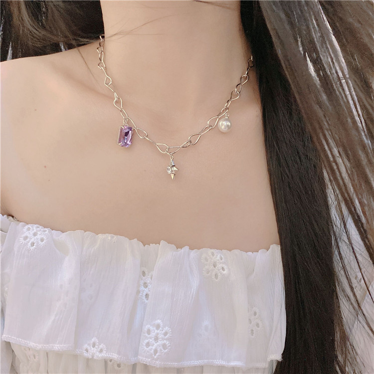 Various Pearl Amethyst Star Girls Necklaces